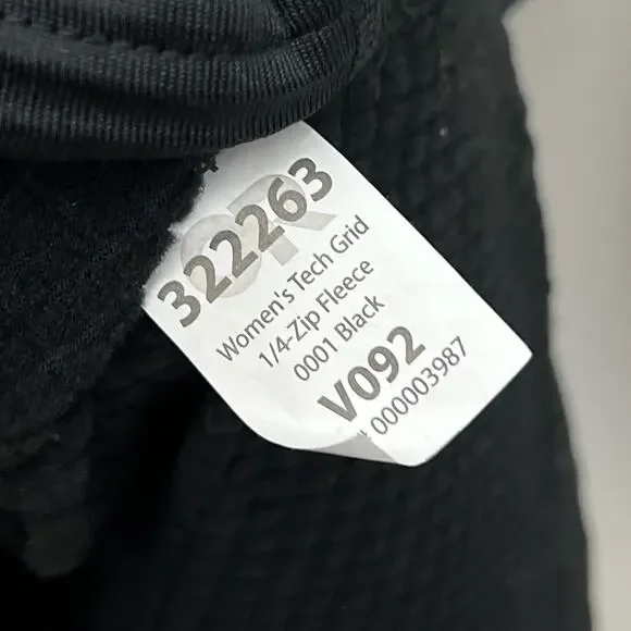 outdoor research black women's tech grid quarter zip fleece pullover thermal top - Picture 7 of 7